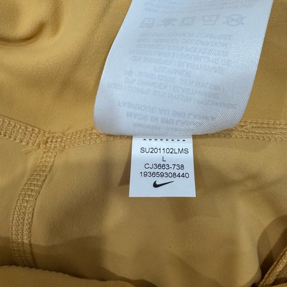 Women's Nike Yoga Luxe Infinalon 7/8 Tights Mustard Yellow (322) - Picture 10 of 10